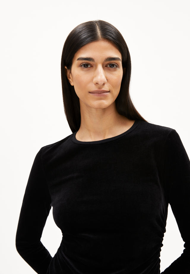 Armedangels | LORA Organic Velour Top | Black