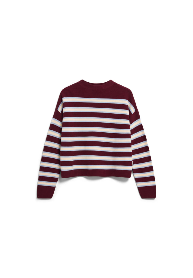Armedangels | MERINAA | Stripe | Red/Blue/Oatmilk