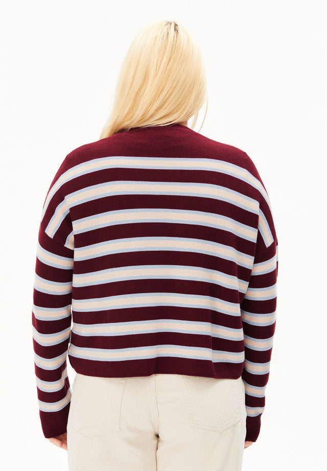 Armedangels | MERINAA | Stripe | Red/Blue/Oatmilk
