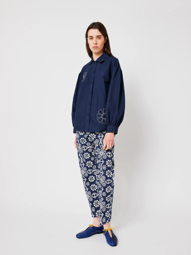 Bobo Choses | Kaleidoscope Embroidery Shirt | Navy