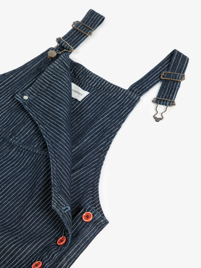 Bobo Choses | Denim Stripe Dungarees | Navy