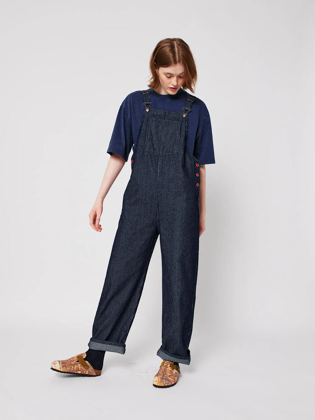 Bobo Choses | Denim Stripe Dungarees | Navy
