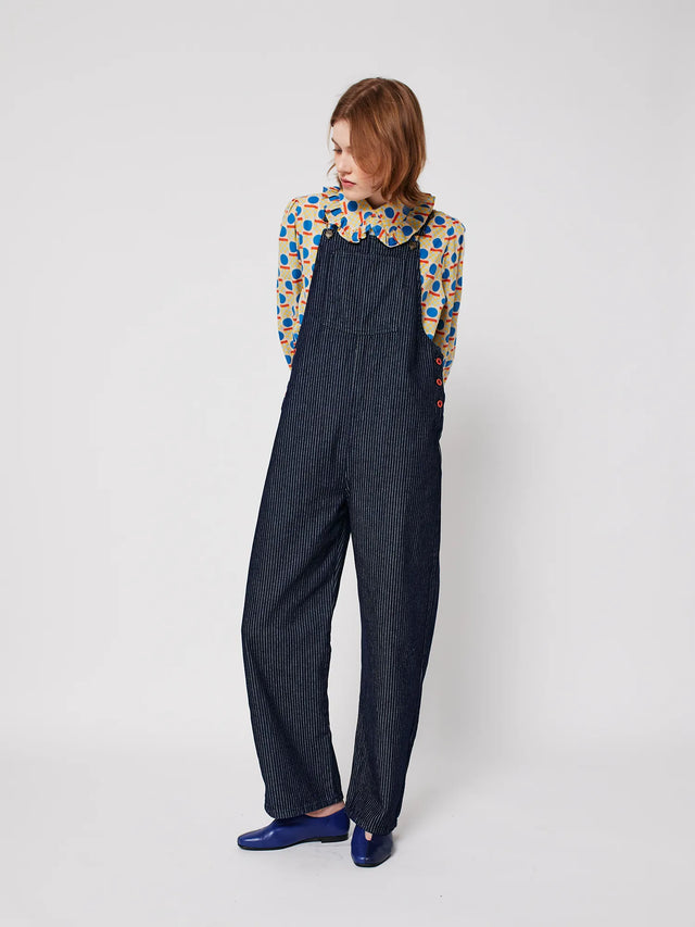 Bobo Choses | Denim Stripe Dungarees | Navy
