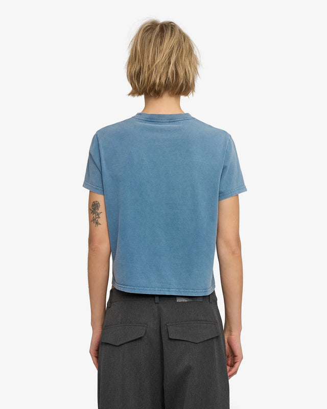 Colorful Standard |  BOXY CROP T-Shirt | Faded Indigo