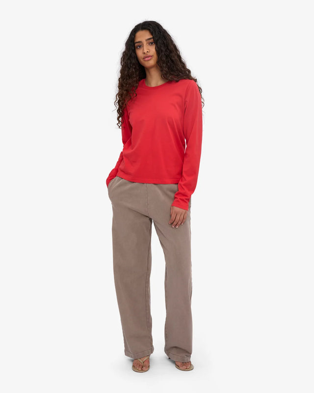 Colorful Standard | Organic Long Sleeved T-Shirt | Red Tangerine
