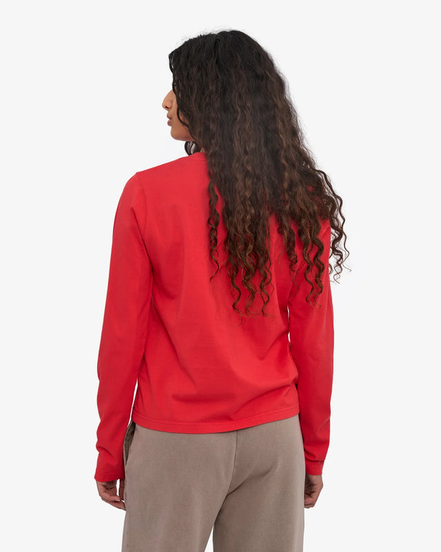 Colorful Standard | Organic Long Sleeved T-Shirt | Red Tangerine