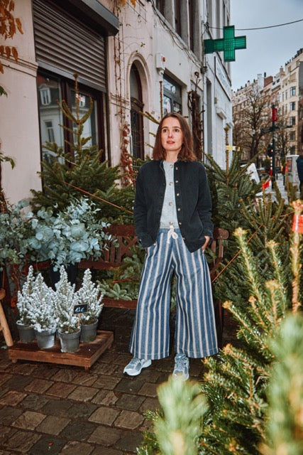 Poudre Organic  | SANTAL Trousers | Blue Stripes
