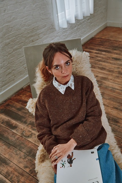 Poudre Organic | PULL THÉ Jumper | Speckled Chocolate