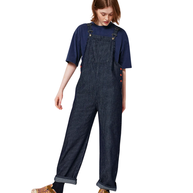 Bobo Choses | Denim Stripe Dungarees | Navy