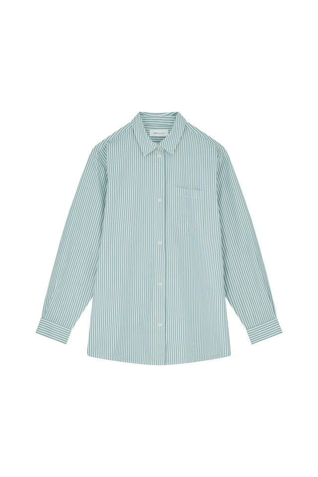 Skall Studio | EDGAR Shirt | Aqua/White Stripe