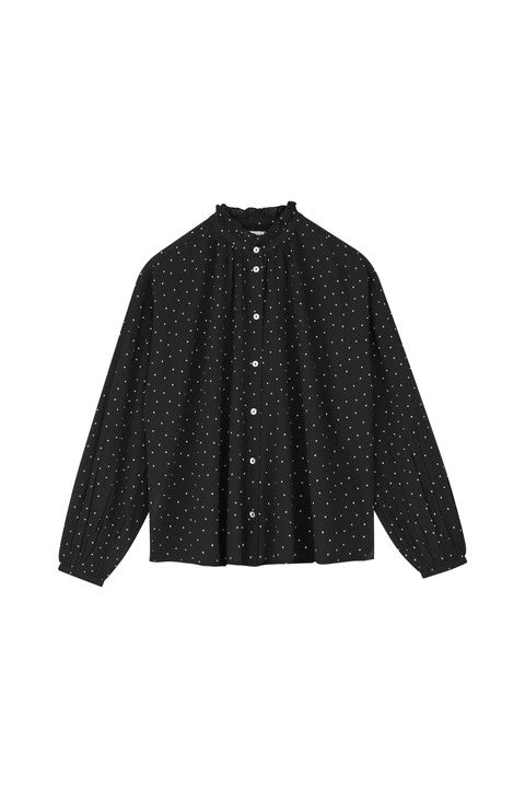 Skall Studio | Hannah Shirt | Black/White Dots