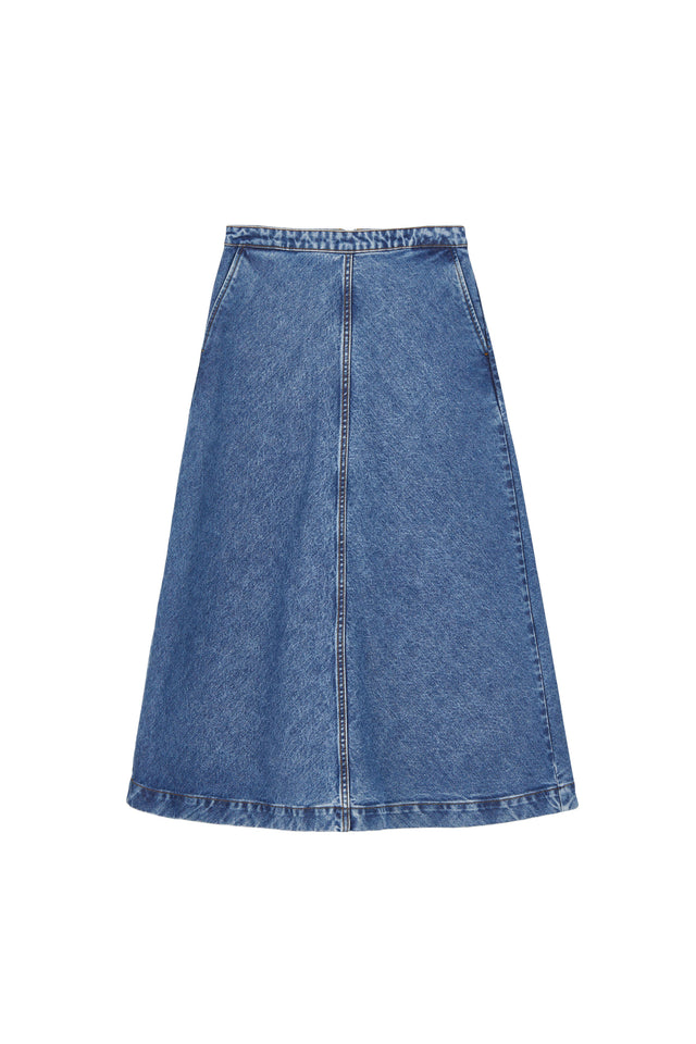 Skall Studio | IMANA Skirt | Mid Blue