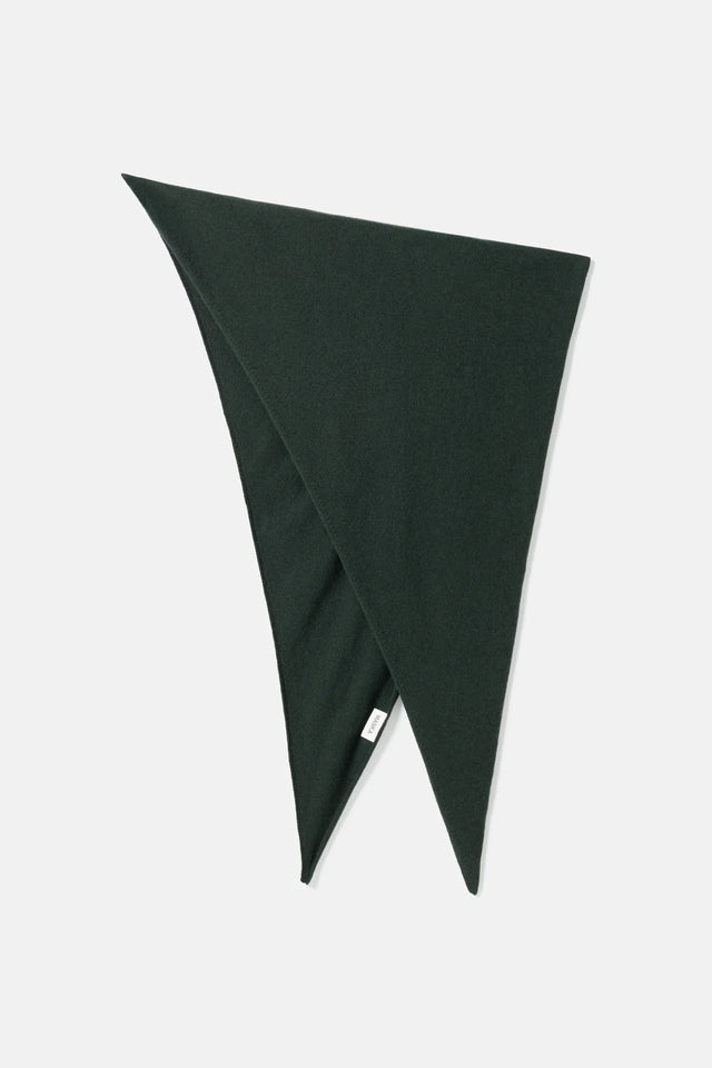 MASKA | ENA Cashmere Triangle Scarf | Pine Green