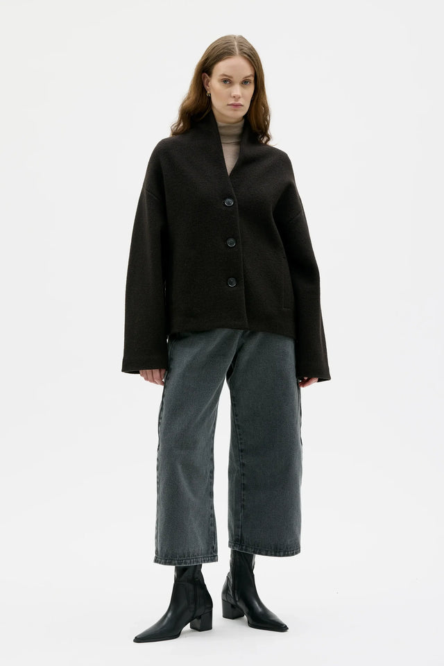 MASKA | HALE Wool Jacket | Morel Brown