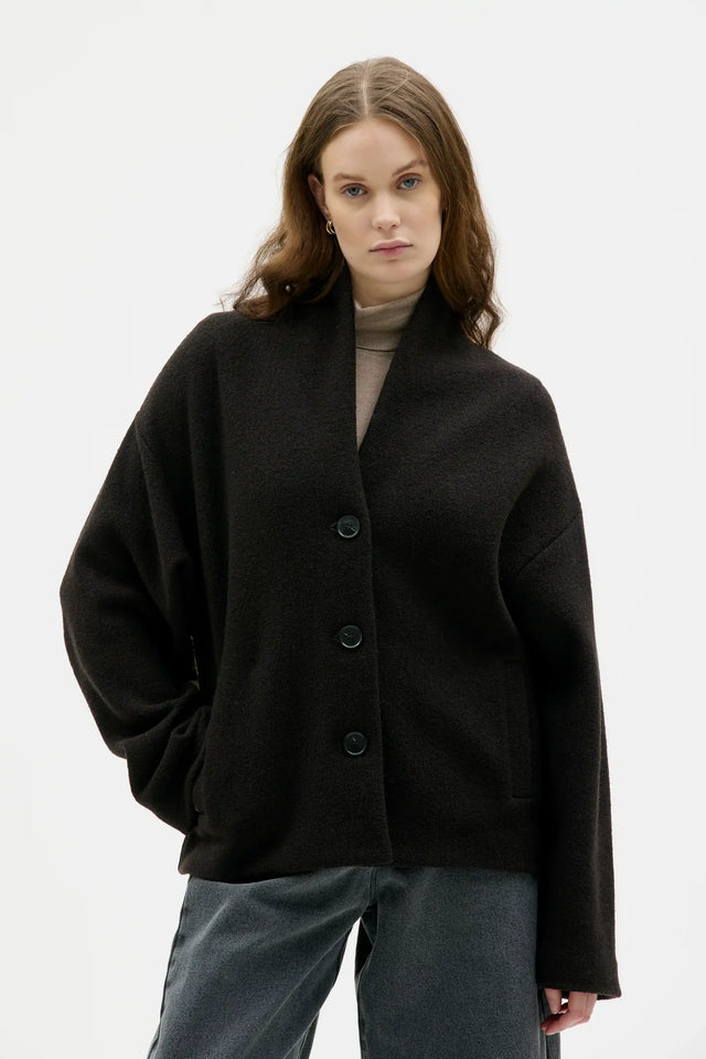 MASKA | HALE Wool Jacket | Morel Brown