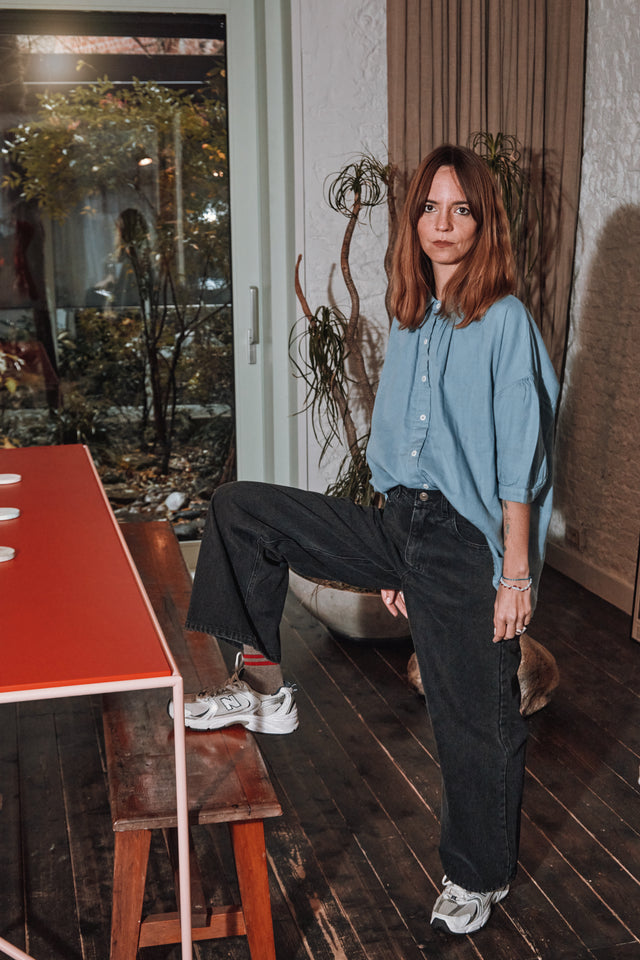 Poudre Organic | NEOTINE Blouse | Faded Denim