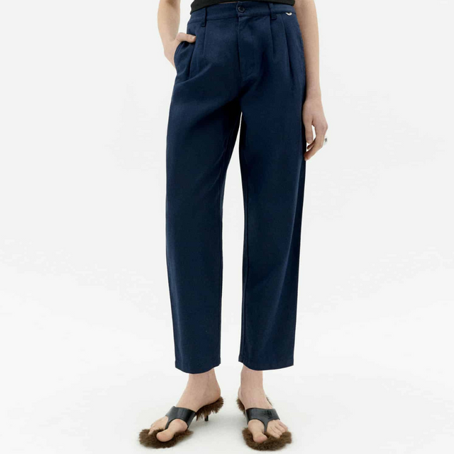 Thinking Mu | RINA Hemp Trouser | Navy