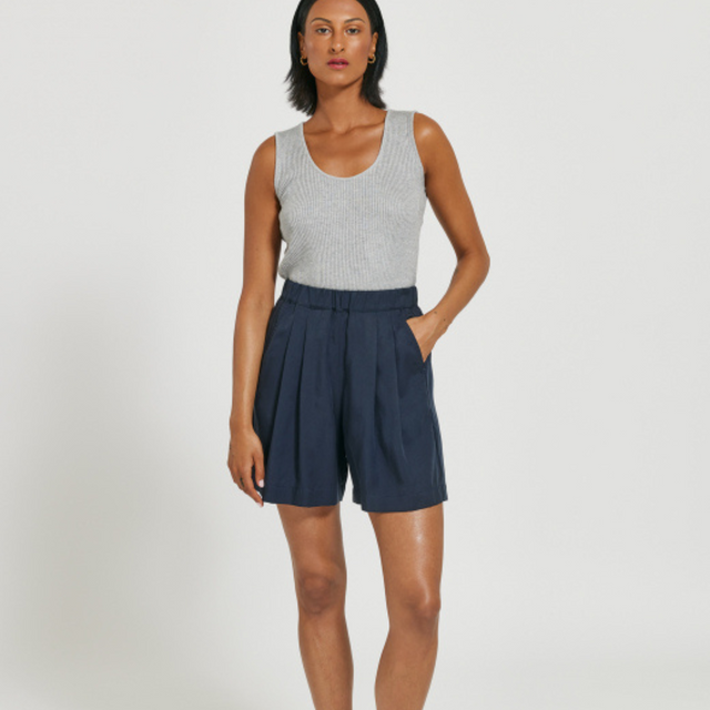 MASKA | SIRA Tencel Shorts | Navy