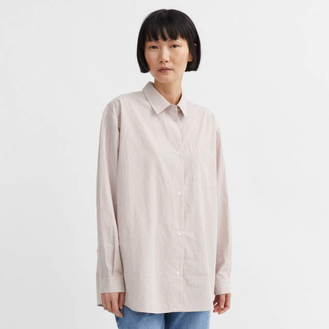 Skall Studio | EDGAR Shirt | Warm Beige/White Stripe