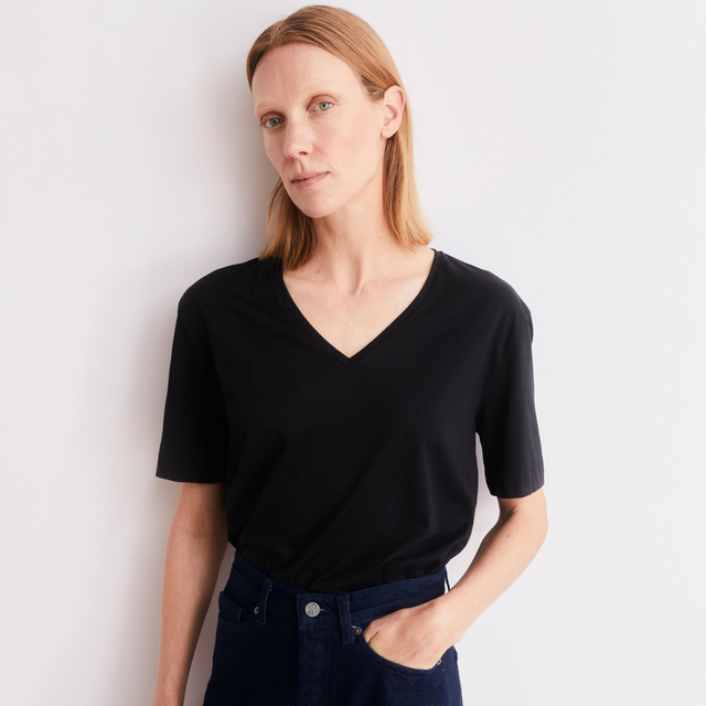 Armedangels | V-NECK T-SHIRT | Black