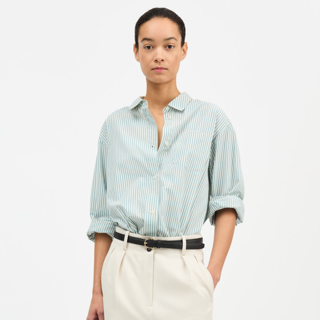 Skall Studio | EDGAR Shirt | Aqua/White Stripe