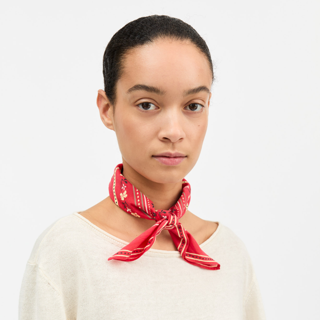 Skall | Floral Scarf | Red