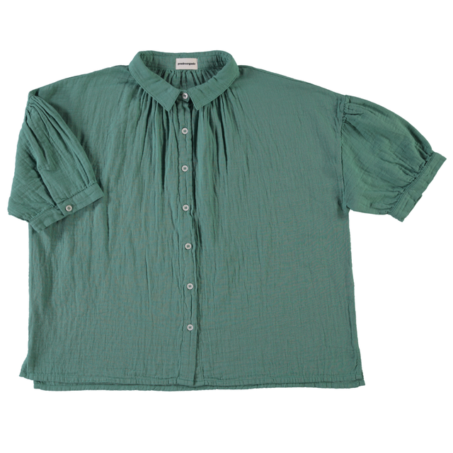Poudre Organic | NEOTINE Blouse | Deep Grass Green