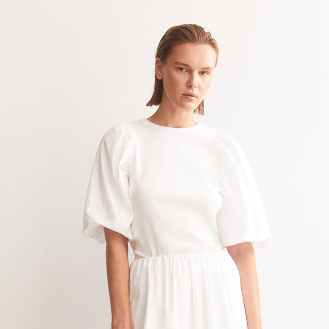 Armedangels | PUFF SLEEVE T-shirt | White