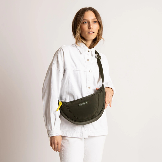 VIVI MARI Padded Hip Bag | Olive