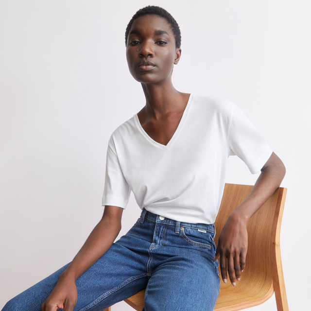 Armedangels | V-NECK T-SHIRT | White