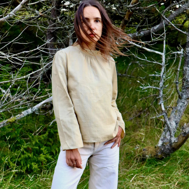 Poudre Organic | PATCHOULI Blouse | Pale Khaki