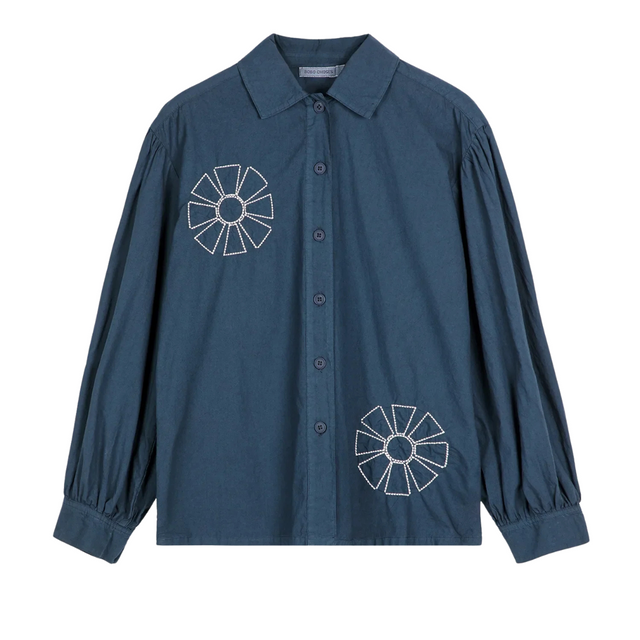 Bobo Choses | Kaleidoscope Embroidery Shirt | Navy