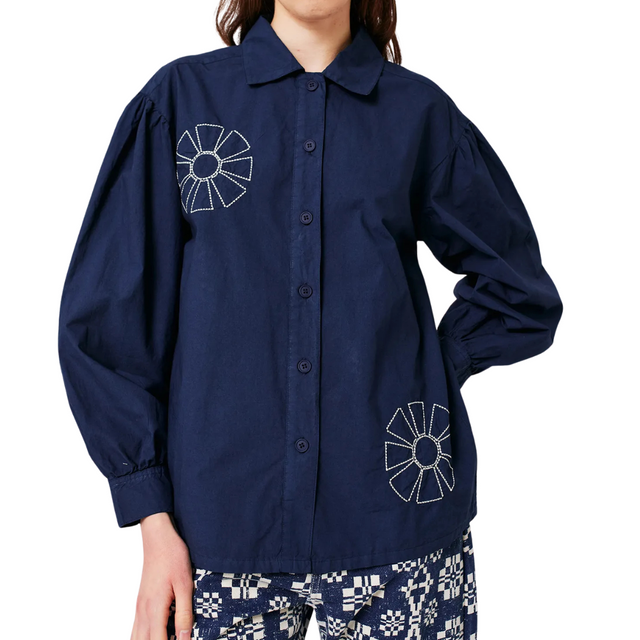 Bobo Choses | Kaleidoscope Embroidery Shirt | Navy