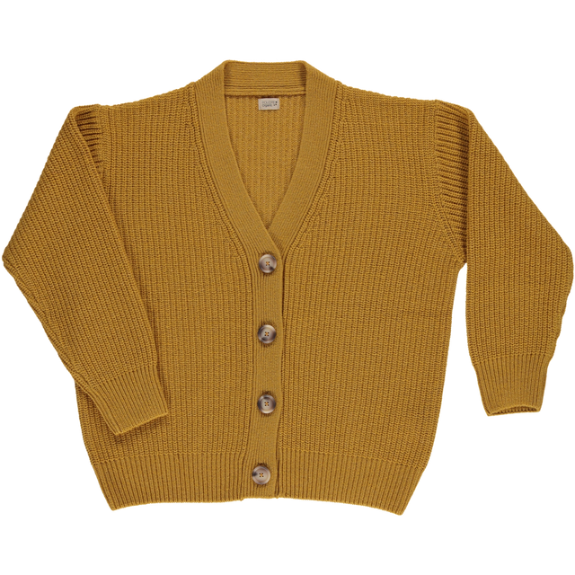 Poudre Organic | Mate Wool Cardigan | Moutarde