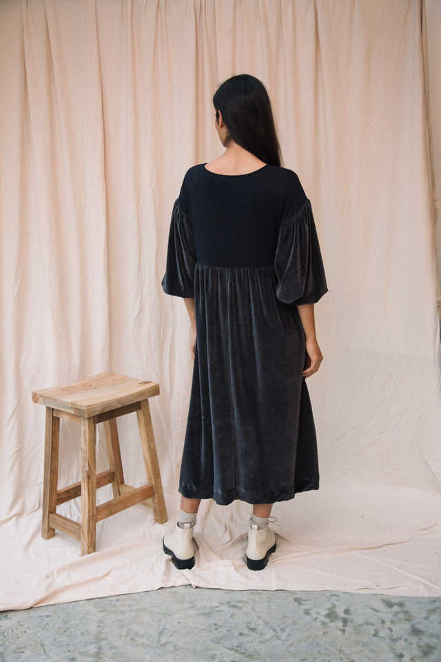 Beaumont Organic | Bliss Organic Cotton Velour & Jersey Dress