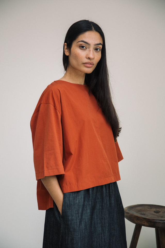 Beaumont Organic | SHAY Organic Cotton Top | Paprika