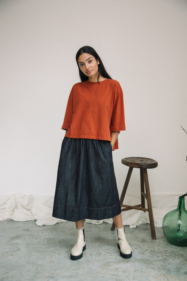 Beaumont Organic | SHAY Organic Cotton Top | Paprika