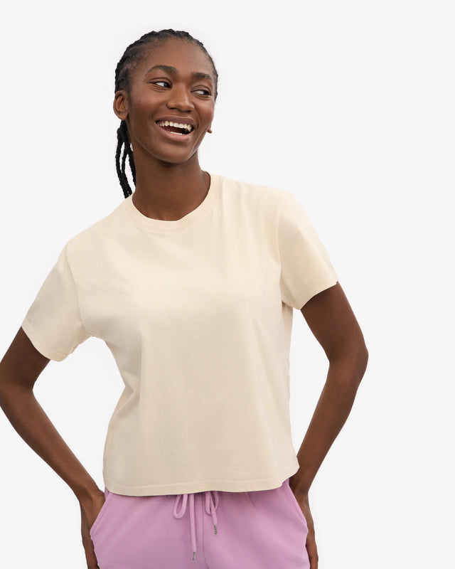 Colorful Standard |  BOXY CROP T-Shirt | Ivory White