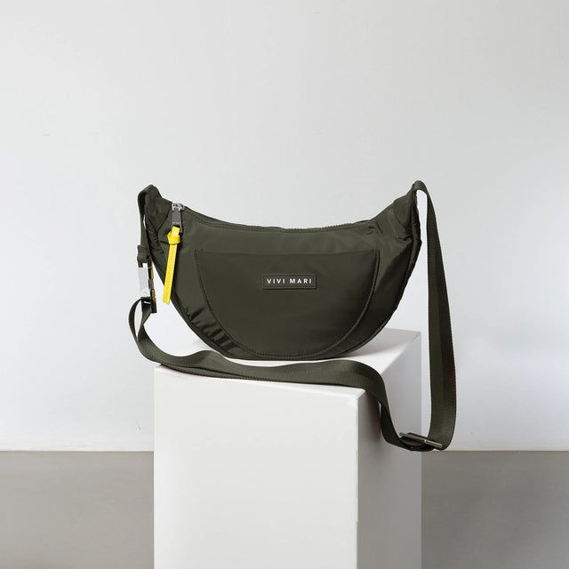 VIVI MARI Padded Hip Bag | Olive