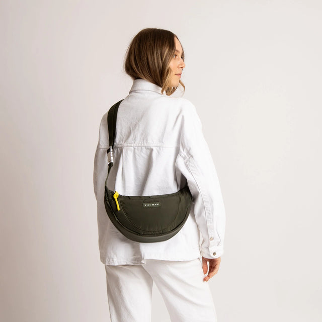 VIVI MARI Padded Hip Bag | Olive