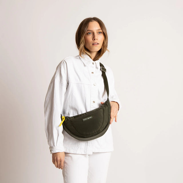 VIVI MARI Padded Hip Bag | Olive