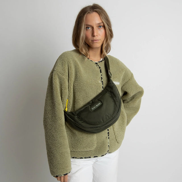 VIVI MARI Padded Hip Bag | Olive
