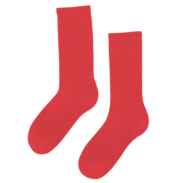 Colorful Standard | Active Rib Sock | Red Tangerine