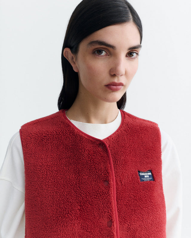 Thinking Mu | JAY Vest | Pale Red