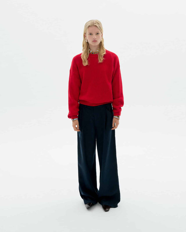 Thinking Mu | CARMEN Sweater | Red
