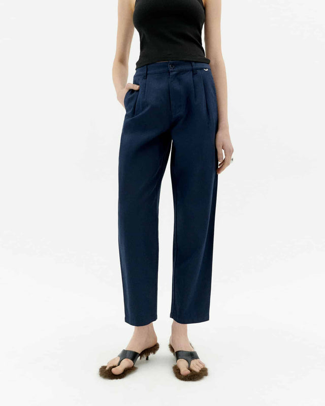 Thinking Mu | RINA Hemp Trouser | Navy