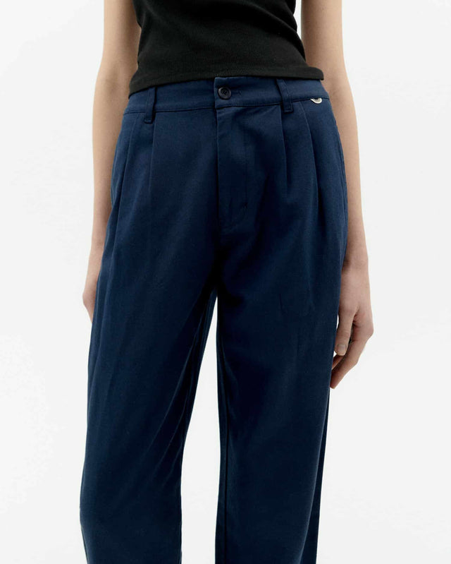 Thinking Mu | RINA Hemp Trouser | Navy