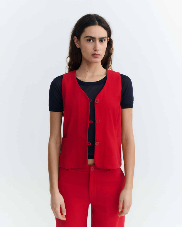 Thinking Mu | ALISA Top | Clavel Red