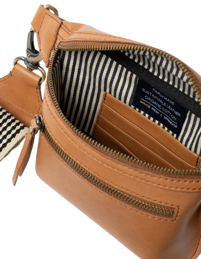 OMyBag Becks Vegan Apple Leather Bum Bag Cognac