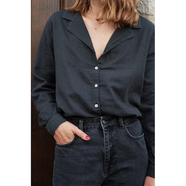 Poudre Organic | DATTE Blouse | Pirate Black
